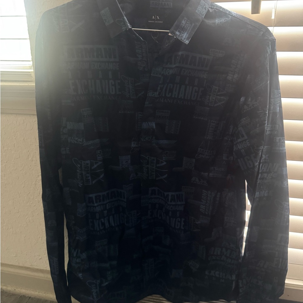 Armani Exchange Men's Dark Patterned Shirt